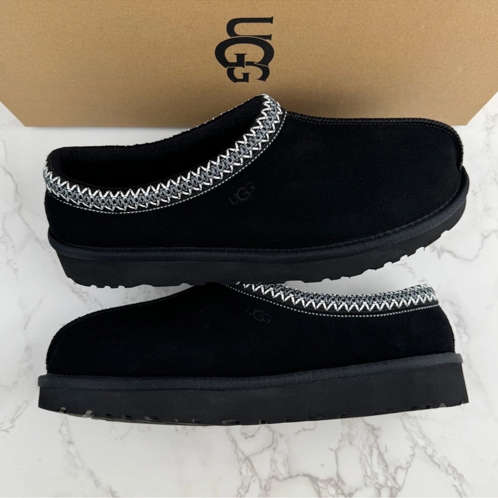 with Box /UGG Tasman Suede upper Slipper Mens Black US 9 - Picture 2 of 9